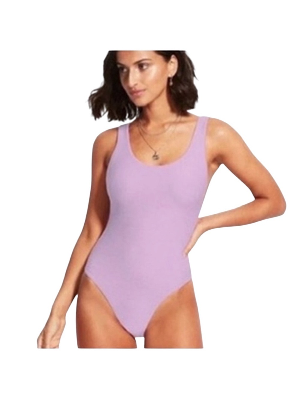 Andie LT Ibiza Scoop-Neck One-Piece in Iris Medium Tall NWT